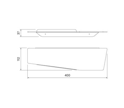 Полочка для ванны IDDIS SLISC00i44