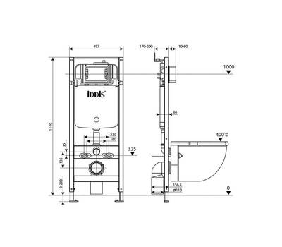 Клавиша смыва IDDIS OPH0000i32K