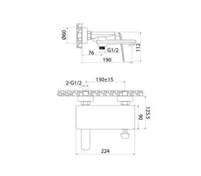 Смеситель для ванны IDDIS DASSB00i02WA