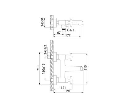 Смеситель для ванны IDDIS ACRSB02i02WA