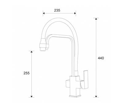 Смеситель для кухни под фильтр ZorG Sanitary ZR 341-6 YF