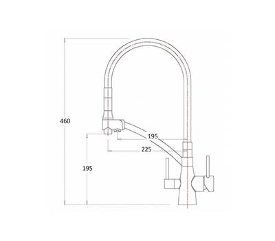 Смеситель для кухни под фильтр ZorG Sanitary ZR 338-8 YF