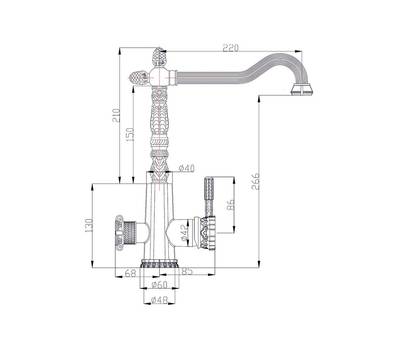 Смеситель для кухни ZorG Sanitary A 53 KF-BR