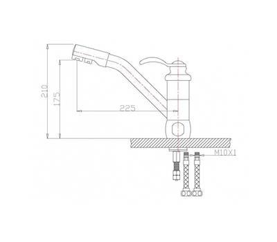 Смеситель для кухни под фильтр ZorG Sanitary ZR 400 KF-47-BR