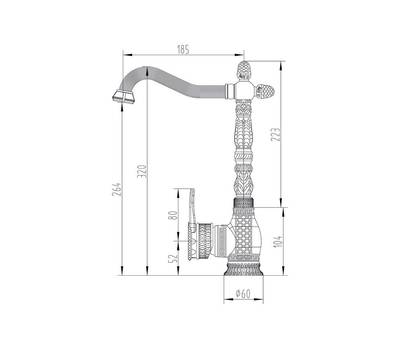 Смеситель для кухни ZorG Sanitary A 422 K-BR