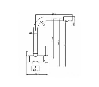 Смеситель для кухни под фильтр ZorG Sanitary ZR 348 YF NICKEL