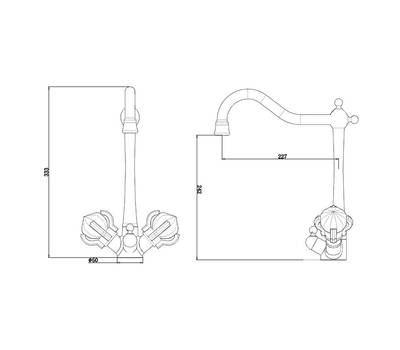 Смеситель для кухни под фильтр ZorG Sanitary ZorG ZR 515 YF BR