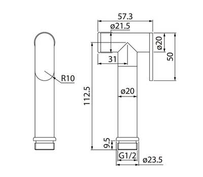 Лейка для биде IDDIS Bidet Hand Shower 020BBLGi20