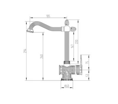 Смеситель для кухни ZorG Sanitary A 423 K-BR