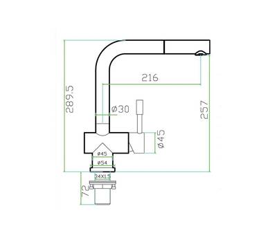 Смеситель для кухни с вытяжной лейкой ZorG Sanitary SZR-0912 VITIS