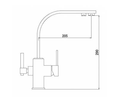 Смеситель для кухни под фильтр ZorG Sanitary ZR 332 YF NICKEL