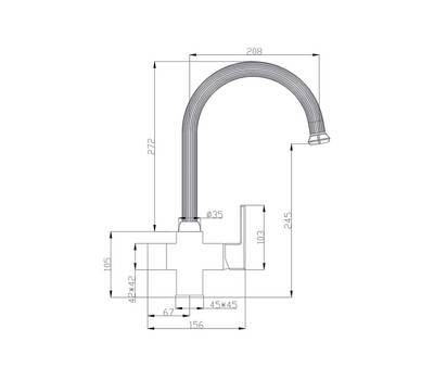 Смеситель для кухни ZorG Sanitary A 52 KF-BR