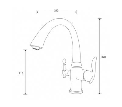 Смеситель для кухни под фильтр ZorG Sanitary ZR 340 YF