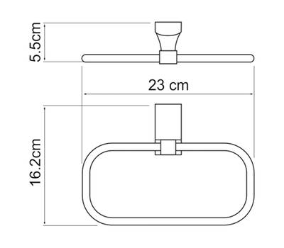 Кольцо для полотенца WasserKRAFT Exter K-5260