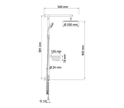 Душевой гарнитур WasserKRAFT A038