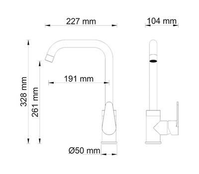 Смеситель для кухни WasserKRAFT Alz 28807