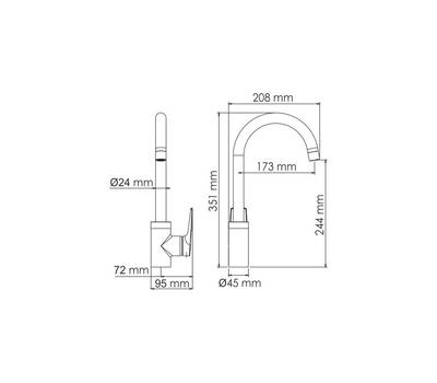 Смеситель для кухни WasserKRAFT 8 407