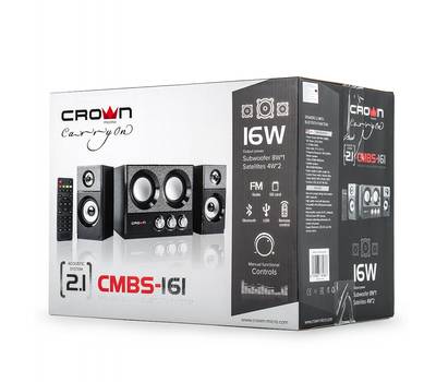 Колонки для компьютера Crown CMBS-161 (МДФ, Bluetooth, 8W+4W*2=16W; приёмник FM; картридер; интерфей