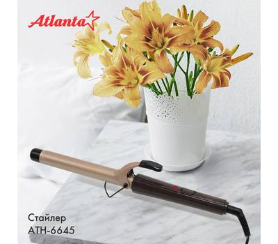 Электрощипцы ATLANTA ATH-6645 (brown) для укладки волос