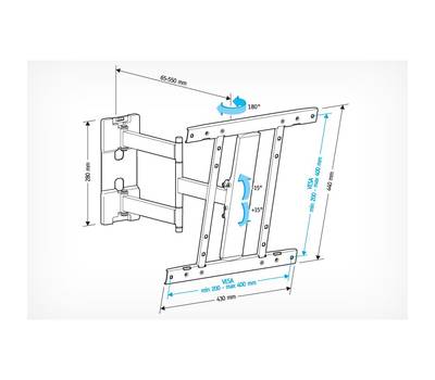 ТВ Кронштейн Holder LCD-SU4601-B