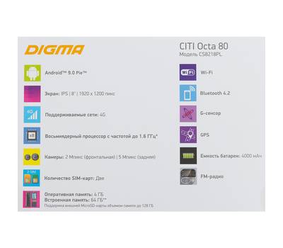 Планшет DIGMA CITI Octa 80