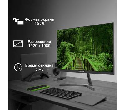 Монитор DIGMA 23.8" Progress 24P404F черный IPS LED 5ms 16:9 HDMI M/M матовая 250cd 178гр/178гр 1920