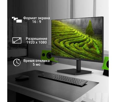 Монитор DIGMA 23.8" Progress 24A502F черный VA LED 5ms 16:9 HDMI матовая 250cd 178гр/178гр 1920x1080