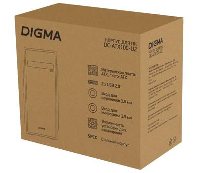 Корпус системного блока DIGMA DC-ATX100-U2