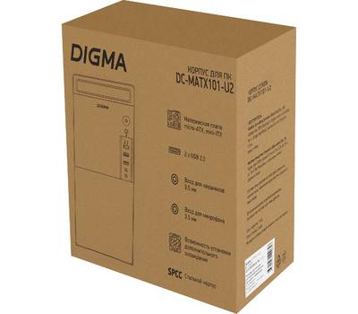 Корпус системного блока DIGMA DC-MATX101-U2