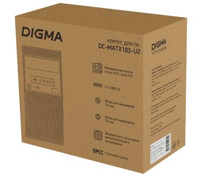 Корпус системного блока DIGMA DC-MATX103-U2