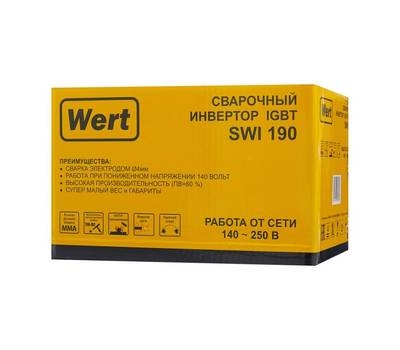 Аппарат сварочный инверторный WERT 187150 SWI 190