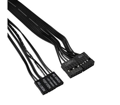 Корпус системного блока EXEGATE EX283074RUS XP-332 Black, ATX, <XP600, Black,120mm>, 2*USB, Audio