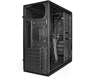 Корпус системного блока EXEGATE EX278400RUS XP-329S Black, ATX, <XP600, Black,120mm>, 2*USB, Audio