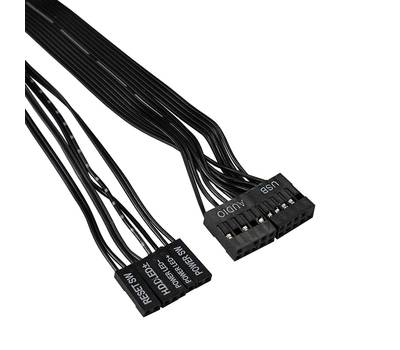 Корпус системного блока EXEGATE EX283073RUS XP-332 Black, ATX, <XP500, Black,120mm>, 2*USB, Audio