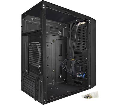 Корпус системного блока EXEGATE EX283122RUS BAA-108 Black, mATX, <без БП>, 2*USB, Audio