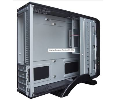 Корпус системного блока EXEGATE EX268700RUS MiniITX MI-209 Black, miniITX/mATX, <M400, 80mm>, 2*USB