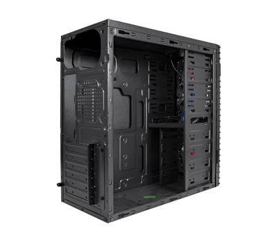 Корпус системного блока EXEGATE EX278419RUS EVO-7216 Black-Blue light, ATX, <600NPX>, 1*USB+1*USB3