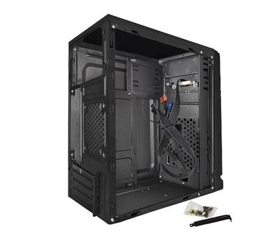 Корпус системного блока EXEGATE EX283058RUS BAA-106 Black, mATX, <AAA400, 80mm>, 2*USB, Audio