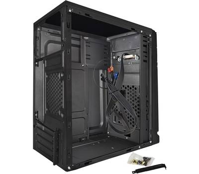 Корпус системного блока EXEGATE EX283058RUS BAA-106 Black, mATX, <AAA400, 80mm>, 2*USB, Audio