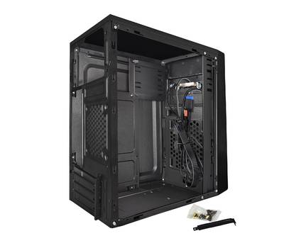 Корпус системного блока EXEGATE EX283060RUS BAA-107U Black, mATX, <без БП>, 1*USB+2*USB3.0, Audio