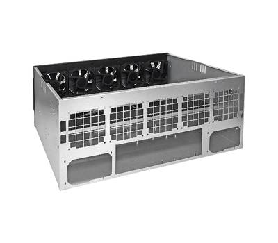 Корпус системного блока EXEGATE EX270772RUS для майнинга Pro 13-430 <без БП, 2*USB, 5*fan 120мм, ме