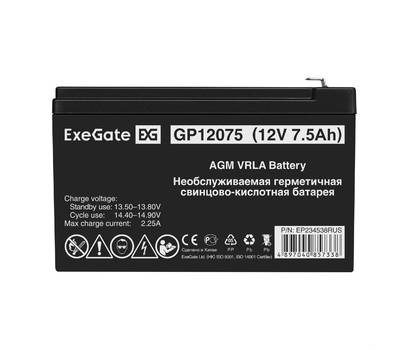 Батарея аккумуляторная EXEGATE GP 12075