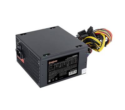 Блок питания EXEGATE 550NPX (ATX, SC, 12cm fan, 24pin, 4pin, PCIe, 3xSATA, 2xIDE, FDD, black, кабель