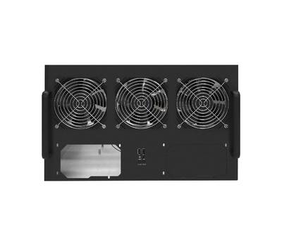 Корпус системного блока EXEGATE Pro 6-470 <без БП, 2*USB, 3*fan 120мм, места под: 6 видеокарт, 2 БП>