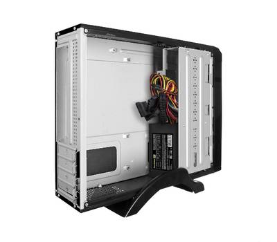 Корпус системного блока EXEGATE MI-208-M400 (mini-ITX/mATX, БП M400 с вент. 8см, 2*USB, аудио, черны