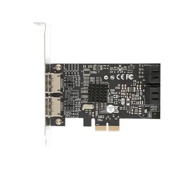 Контроллеp EXEGATE EXE-504 (PCI-E x1 v2.0, SATA3 RAID, 4 int.+2 ext., Marvell Chispet 88SE9230)