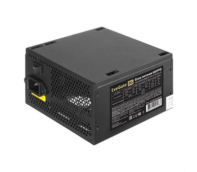 Блок питания EXEGATE 600PPE (ATX, APFC, SC, КПД 80% (80 PLUS), 12cm fan, 24pin, (4+4)pin, PCIe, 5xSA