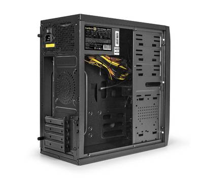 Корпус системного блока EXEGATE QA-410-XP350 (mATX, БП XP350 с вент. 12см, 2*USB, аудио, черный)