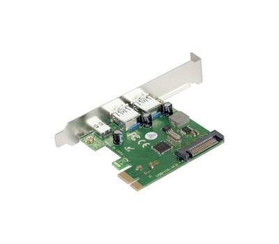 Контроллеp EXEGATE EXE-323 (PCI-E x1 v2.0, 2*USB3.0 ext. + 1*Type-C, разъем доп.питания, VIA Labs Ch