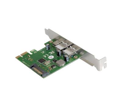 Контроллеp EXEGATE EXE-323 (PCI-E x1 v2.0, 2*USB3.0 ext. + 1*Type-C, разъем доп.питания, VIA Labs Ch